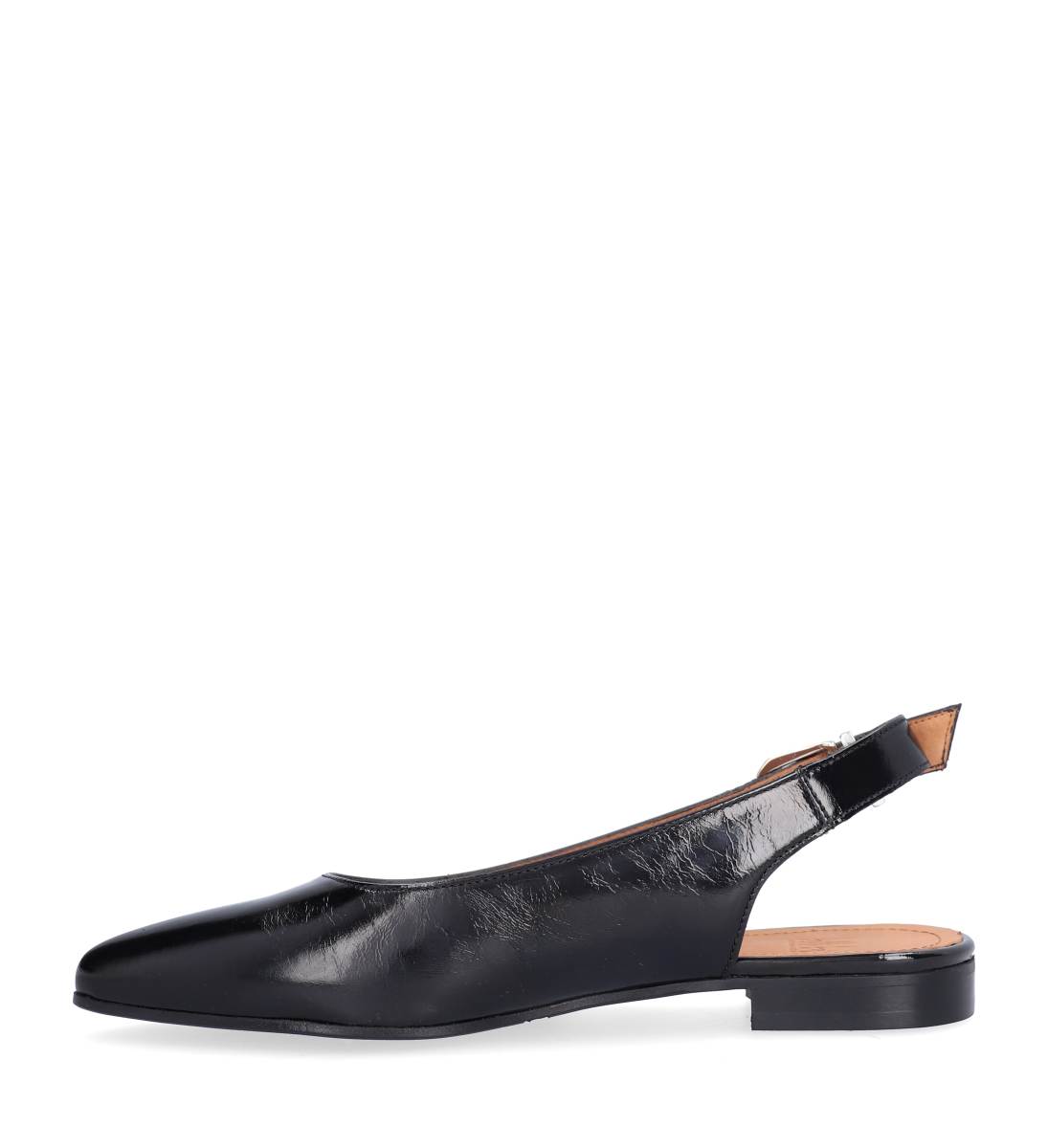 A16302 slingback ballerinasko - Black Naplack 260